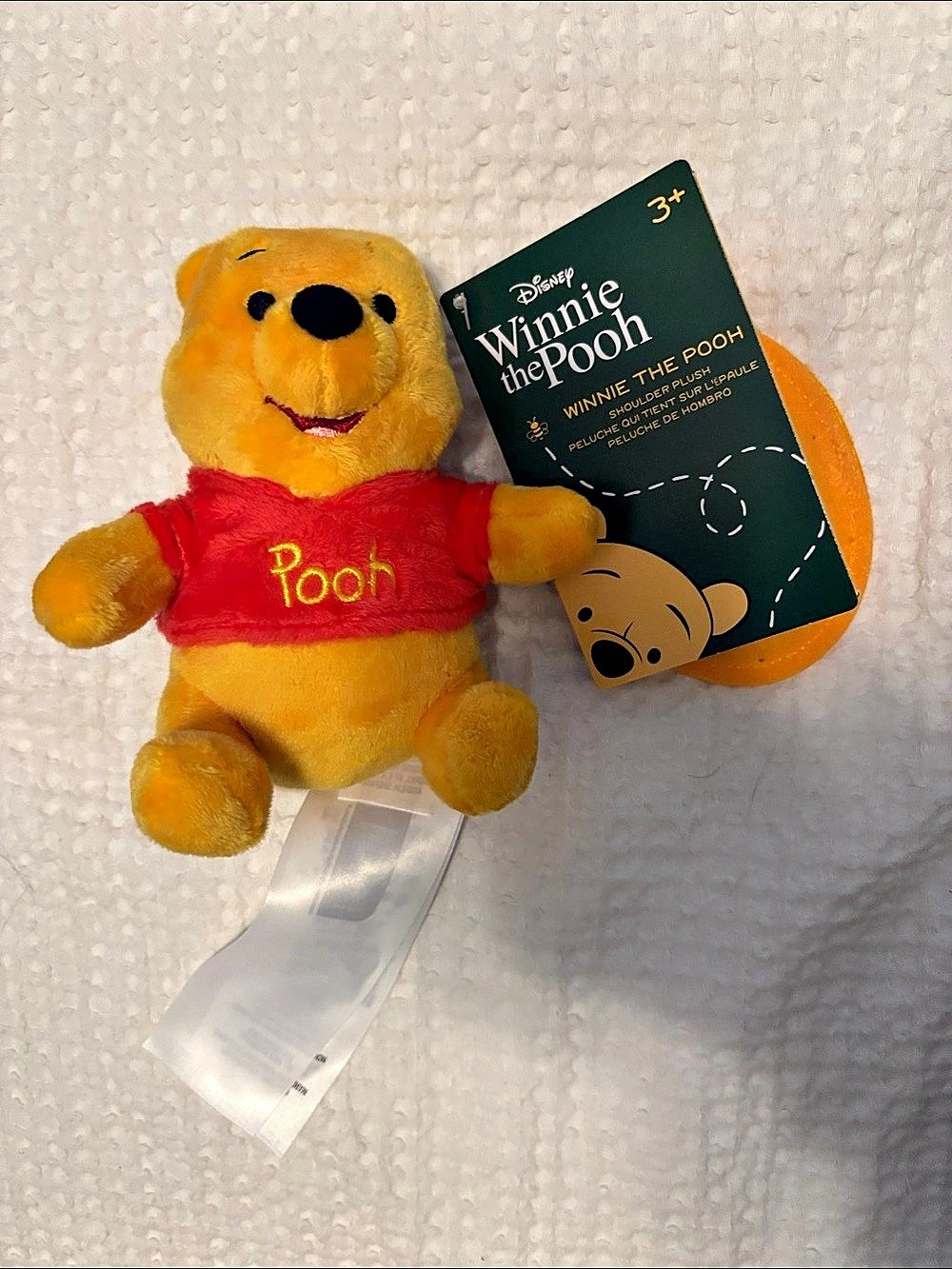 Disney Winnie the Pooh Magnetic Shoulder Plush Yellow & Red